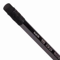 Набор карандашей чернографитных BRAUBERG &laquo;Style&raquo; 12 шт., HB, с ластиком, корпус черно-серый, 181719
