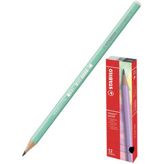 Карандаш чернографитный STABILO, 1 шт., &laquo;Schwan Pastel&raquo;, HB, корпус пастельный зеленый, 421/<wbr/>HB-2