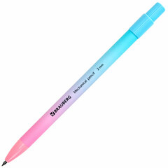 Карандаш механический цанговый 2 мм, BRAUBERG &laquo;Grade&raquo; PASTEL, HB, встроенная точилка, корпус ассорти, 181961