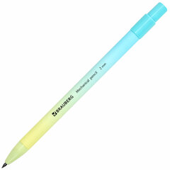 Карандаш механический цанговый 2 мм, BRAUBERG &laquo;Grade&raquo; PASTEL, HB, встроенная точилка, корпус ассорти, 181961