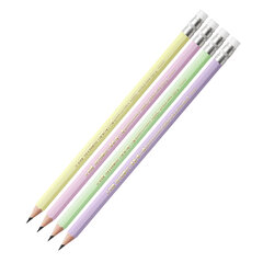 Карандаш чернографитный BIC, 1 шт., &laquo;Evolution Pastel&raquo;, HB, с ластиком, корпус ассорти, 518306
