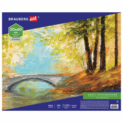 Холст на картоне BRAUBERG ART CLASSIC, 50&times;60 см, грунтованный, 100% хлопок, мелкое зерно, 190623