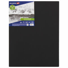 Холст на подрамнике черный BRAUBERG ART CLASSIC, 30&times;40см, 380г/<wbr/>м, хлопок, мелкое зерно, 191650