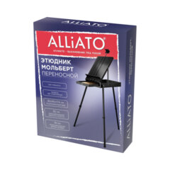 Этюдник-мольберт облегченный, холст до 82 см, черный, ALLIATO (АЛЛИАТО), 192755