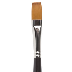 Кисть художественная профессиональная BRAUBERG ART CLASSIC, синтетика мягкая под колонок, плоская, № 10, короткая ручка, 200700