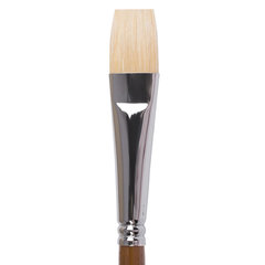 Кисть художественная профессиональная BRAUBERG ART CLASSIC, щетина, плоская, № 22, длинная ручка
