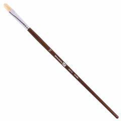 Кисть художественная профессиональная BRAUBERG ART CLASSIC, щетина, овальная, № 12, длинная ручка