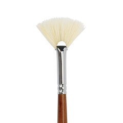 Кисть художественная профессиональная BRAUBERG ART CLASSIC, щетина, веерная, № 6, длинная ручка, 200744