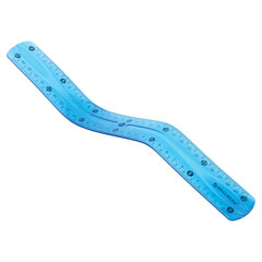 Линейка 30 см гибкая BRAUBERG &laquo;FLEX&raquo;, пластиковая, ассорти, европодвес, 210675