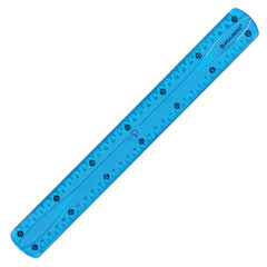 Линейка 30 см гибкая BRAUBERG &laquo;FLEX&raquo;, пластиковая, ассорти, европодвес, 210675