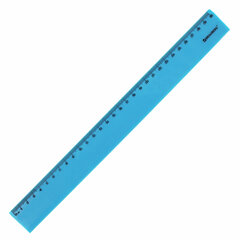 Линейка пластиковая 30 см BRAUBERG &laquo;NEON&raquo;, ассорти, пакет, 210751