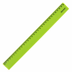 Линейка пластиковая 30 см BRAUBERG &laquo;NEON&raquo;, ассорти, пакет, 210751