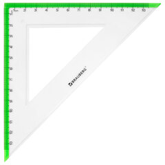Набор чертежный большой BRAUBERG &laquo;FRESH ZONE&raquo; (линейка 30 см, 2 треугольника, транспортир) с салатовой шкалой, 210764
