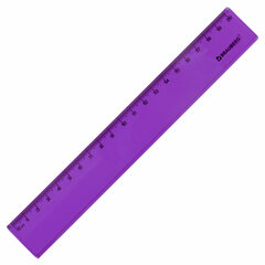 Линейка пластиковая 20 см BRAUBERG &laquo;FRUITY&raquo;, тонированная, ассорти, 210766