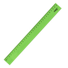 Линейка пластиковая 30 см, ПИФАГОР, прозрачная, неоновая, ассорти, 210840