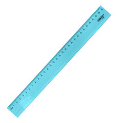 Линейка пластиковая 30 см, ПИФАГОР, прозрачная, неоновая, ассорти, 210840