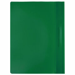 Скоросшиватель пластиковый BRAUBERG, А4, 130/<wbr/>180 мкм, зеленый, 220414