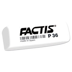 Ластик FACTIS P 36 (Испания), 56&times;20&times;9 мм, белый, прямоугольный, скошенные края, CPFP36B