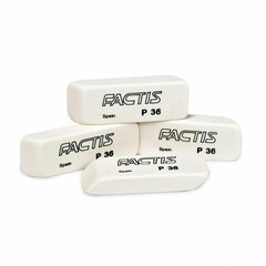 Ластик FACTIS P 36 (Испания), 56&times;20&times;9 мм, белый, прямоугольный, скошенные края, CPFP36B