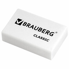 Ластик BRAUBERG &laquo;Classic&raquo;, 26&times;17&times;7 мм, белый, прямоугольный, 221033