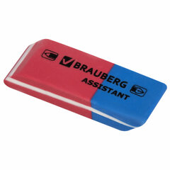 Ластик BRAUBERG &laquo;Assistant 80&raquo;, 41&times;14&times;8 мм, красно-синий, прямоугольный, скошенные края, 221034