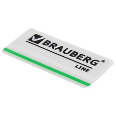 Ластик BRAUBERG &laquo;Line&raquo;, 57&times;18&times;8 мм, белый, прямоугольный, скошенные края, 221036