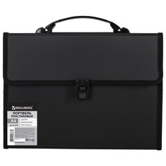 Папка-портфель пластиковая BRAUBERG А4 (332&times;245&times;35 мм), 13 отделений, черная, 221378