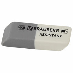 Набор ластиков BRAUBERG &laquo;Assistant&raquo; 3 шт., 41&times;14&times;8 мм, серо-белые, прямоугольные, скошенные края, 222463