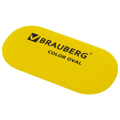 Ластик BRAUBERG &laquo;Color Oval&raquo;, 55&times;23&times;10 мм, цвет ассорти, овальный, 222470