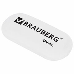 Ластик BRAUBERG &laquo;Oval&raquo;, 50&times;23&times;10 мм, белый, овальный, 222471
