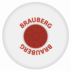 Ластик BRAUBERG &laquo;Universal&raquo;, 30&times;30&times;8 мм, белый, круглый, красный пластиковый держатель, 222472