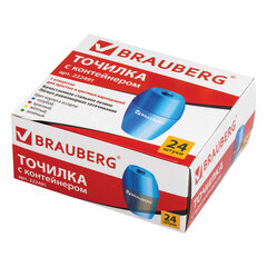 Точилка BRAUBERG &laquo;Diamond&raquo;, с контейнером, овальная, в дисплее, ассорти, 222491