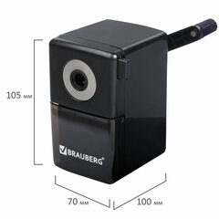 Точилка механическая BRAUBERG &laquo;BLACK JACK&raquo;, крепление к столу, металлический механизм, цвет чёрный, 222516