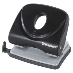 Дырокол BRAUBERG &laquo;Original&raquo;, до 25 листов, черный, 222542