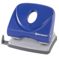 Дырокол BRAUBERG &laquo;Original&raquo;, до 25 листов, синий, 222543