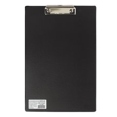 Доска-планшет BRAUBERG &laquo;Comfort&raquo; с прижимом А4 (230&times;350 мм), картон/<wbr/>ПВХ, РОССИЯ, ЧЕРНАЯ, 222657