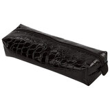 Пенал-косметичка BRAUBERG "Ультрачерный", "крокодиловая кожа", 20х6х4 см, 223909