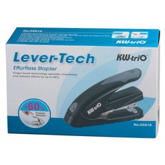 Степлер №24/<wbr/>6, 24/<wbr/>8, 26/<wbr/>6, 26/<wbr/>8 KW-trio &laquo;Soft-touch&raquo;, до 40 листов, ЭНЕРГОСБЕРЕГАЮЩИЙ, черный, 5618
