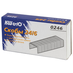 Скобы для степлера №24/<wbr/>6, 1000 штук, KW-trio, до 30 листов, 0246
