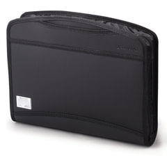 Папка-портфель пластиковая BRAUBERG А4+ (355&times;290&times;60 мм), выдвижные ручки, 9 отделений, 1 карман, черная, 225168