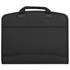 Папка-портфель пластиковая BRAUBERG А4+ (375&times;305&times;60 мм), 4 отделения, 2 кармана, на молнии, черный, 225169