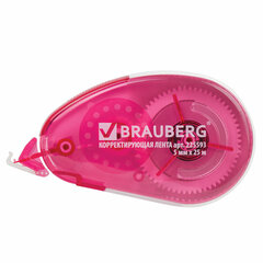 Корректирующая лента BRAUBERG MAXI, увеличенная длина 5 мм х 25 м, белый/<wbr/>красный корпус, блистер, 225593