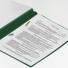 Скоросшиватель пластиковый STAFF, А4, 100/<wbr/>120 мкм, зеленый, 225728