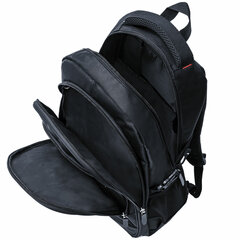 Рюкзак BRAUBERG TITANIUM универсальный, 3 отделения, черный, красные вставки, 45&times;28&times;18 см, 226376