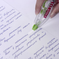 Корректирующая лента STAFF College, 5 мм х 6 м, корпус прозрачный, блистер, 226807