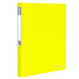 Папка на 2 кольцах BRAUBERG "Neon", 25 мм, внутренний карман, неоновая, желтая, до 170 листов, 0,7 мм, 227457