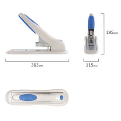 Степлер МОЩНЫЙ №24/<wbr/>6-23/<wbr/>15 BRAUBERG &laquo;Heavy duty PRO&raquo;, до 100 листов, эргономичный, серо-синий, 227661