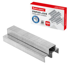 Скобы для степлера №23/<wbr/>8, 1000 штук, BRAUBERG, от 10 до 40 листов, 227715