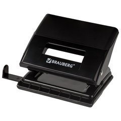 Дырокол BRAUBERG &laquo;Black Jack&raquo;, до 20 листов, черный, 227796