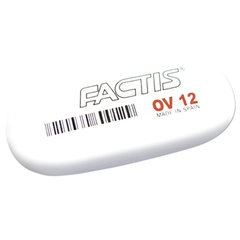 Ластик большой FACTIS OV 12 (Испания), 61&times;28&times;13 мм, белый, овальный, CMFOV12